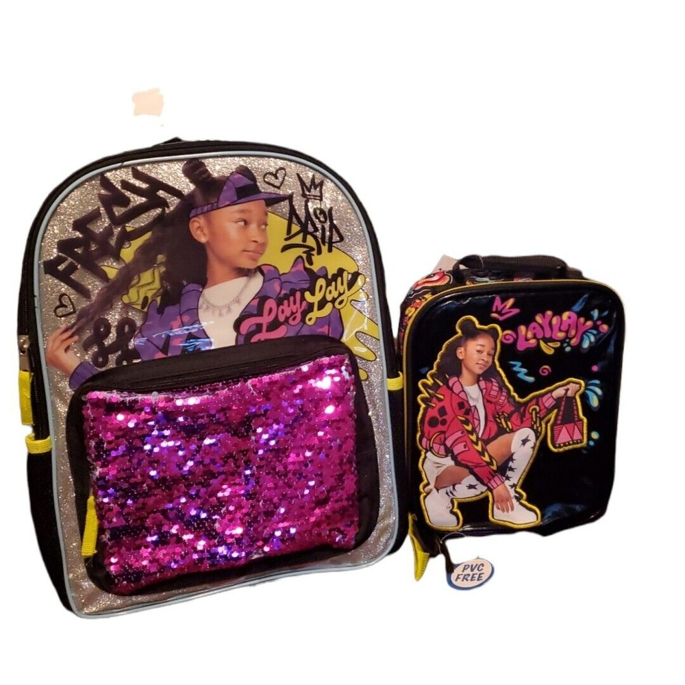 Nickelodeon That Girl Lay Lay 16" Backpack Lunch Box Set School Travel Bag NWT